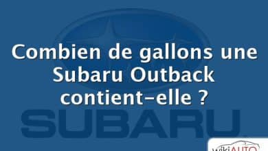 Combien de gallons une Subaru Outback contient-elle ?